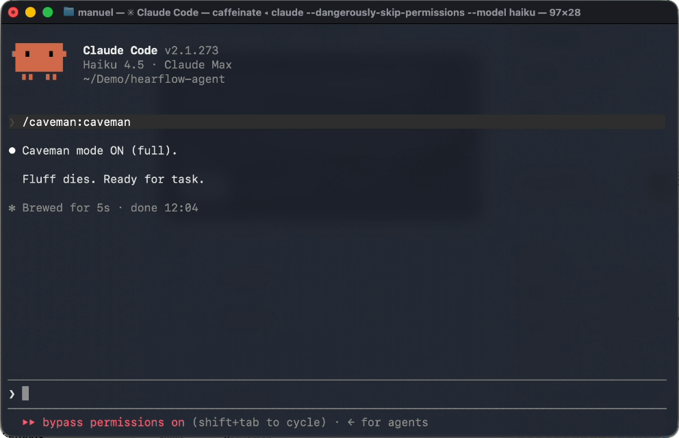 Claude Code in a real macOS Terminal window